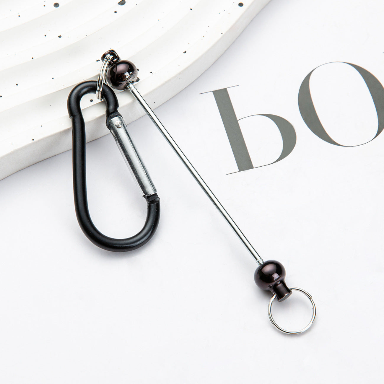 DIY beaded mountaineering buckle D type lock metal hook key small buckle