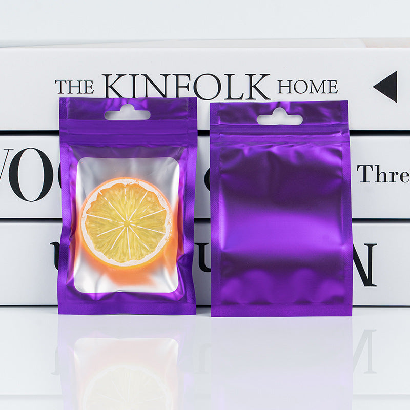 Frosted aluminum foil ziplock bag