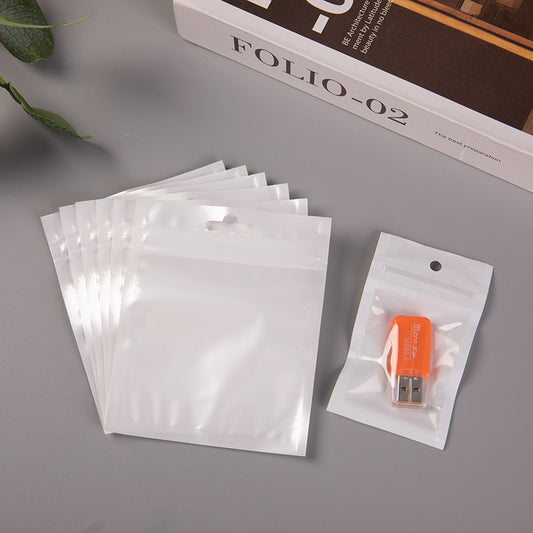 Pearlescent film transparent plastic self-sealing bag jewelry bag