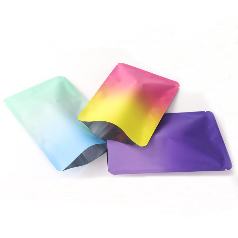 Double-sided color gradual change blind bag empty bag self-sealing live broadcast flat mouth sealing blind bag