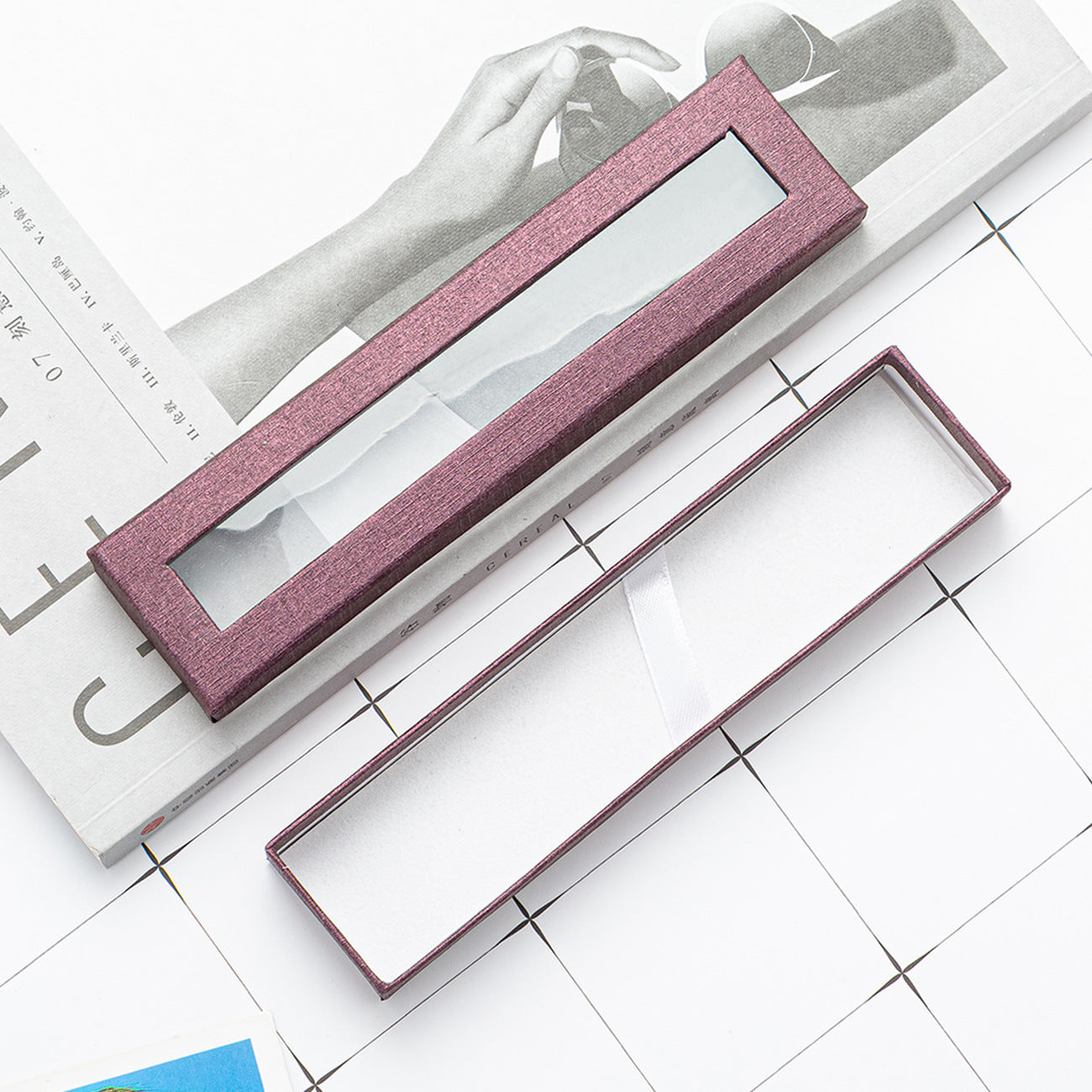 Pencil case creative transparent window paper packaging (5pcs)