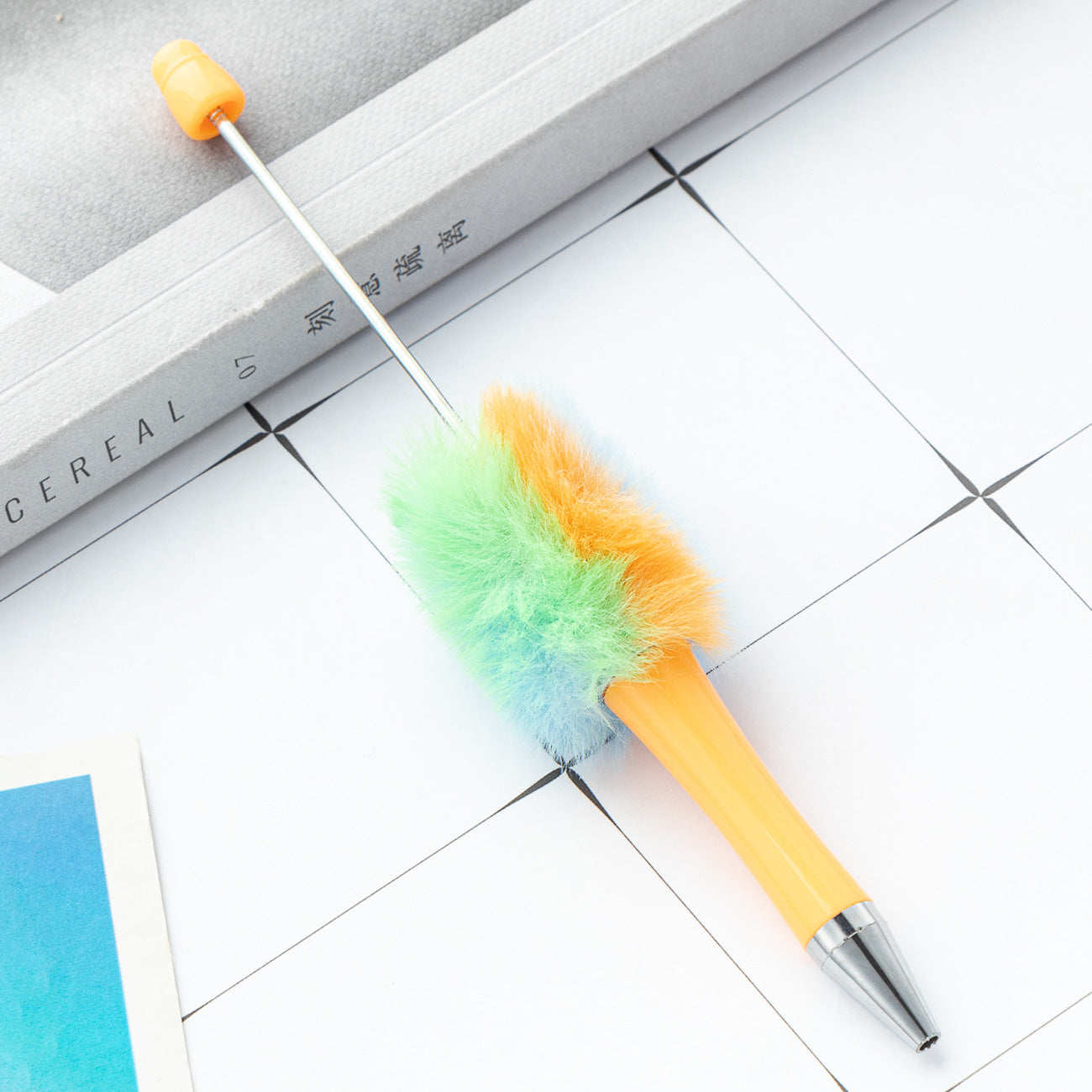 New creative DIY hairball beaded ballpoint pen (10pcs)