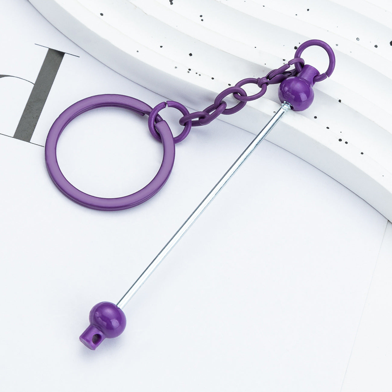 DIY beaded keychain pendant