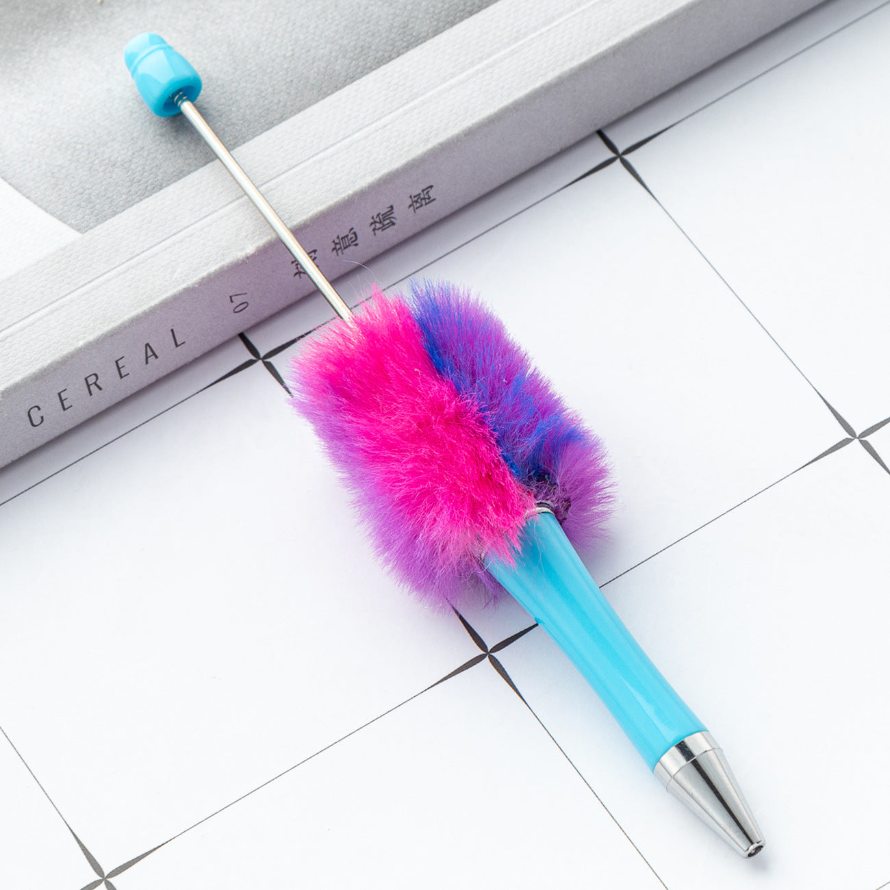 New creative DIY hairball beaded ballpoint pen (10pcs)