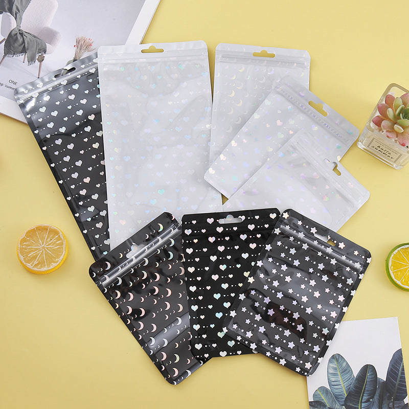 Laser Star Moon Ziplock Bag